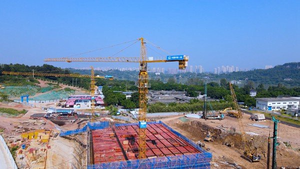 合川污水處理廠三期擴建工程施工現場。重慶碧水源公司供圖