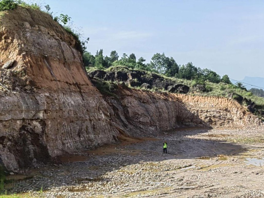 黔江正陽組典型地層剖面。重慶市規劃和自然資源局供圖
