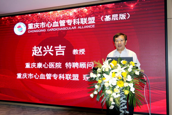 趙興吉在會上發言。重慶康心醫院供圖