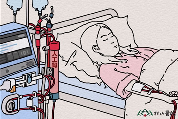 透析示意圖。重慶松山醫院供圖