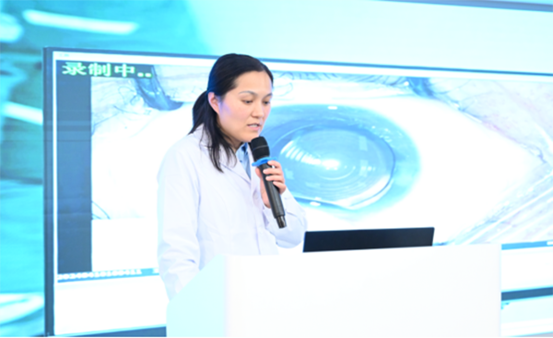 秦艷科普白內障正確防治知識。重慶南坪愛爾眼科醫院供圖