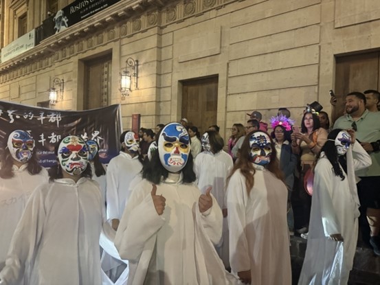 豐都面具舞亮相瓜納華托市民俗節日。受訪者供圖