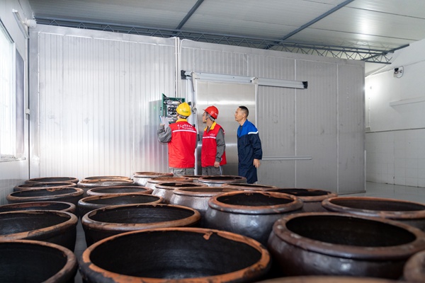 電力員工檢查凍庫用電情況。國網重慶永川供電公司供圖