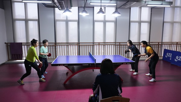 女雙比賽。攝/薛傳真