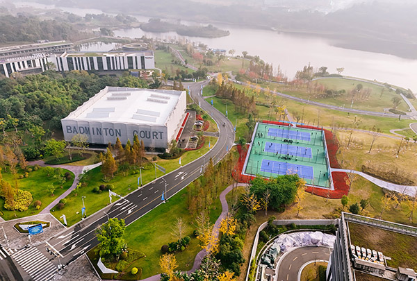 明月湖網羽中心。兩江協同創新區供圖