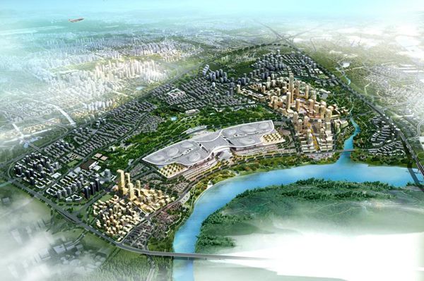 國博中心項目海綿城市改造工程。重慶設計集團有限公司市政設計研究院供圖