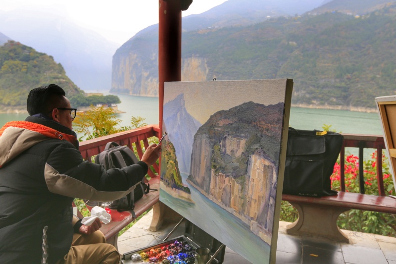 2024長江流域美術名家走進奉節。重慶市美協供圖