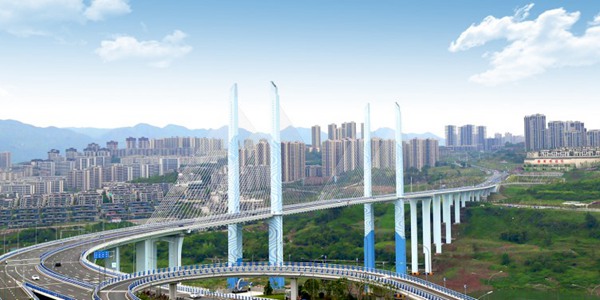 重慶蔡家嘉陵江大橋。重慶設計集團有限公司市政設計研究院供圖