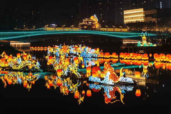 新年禮嘉燈會現場。重慶龍湖供圖