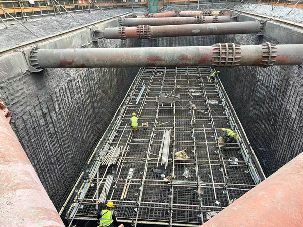 寶圣湖1號調蓄池建設現場。中交建筑集團重慶建設有限公司供圖