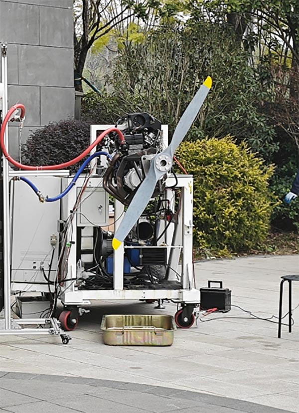 50KW無人機動力系統（帶槳）。兩江協同創新區供圖