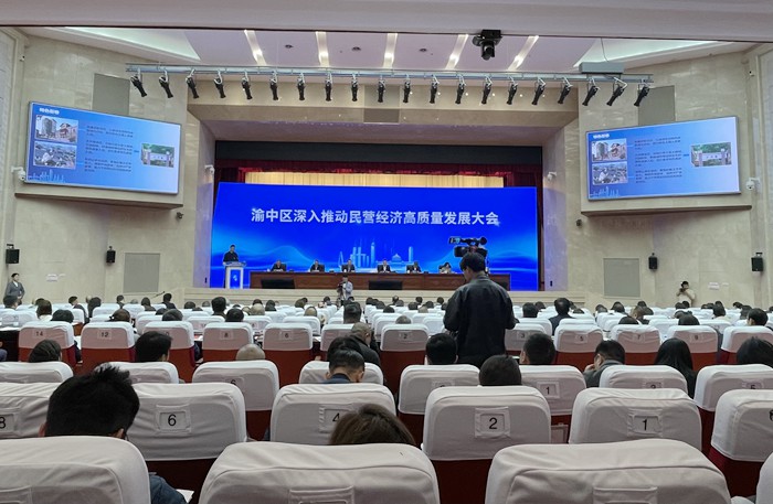 渝中區深入推動民營經濟高質量發展大會。主辦方供圖