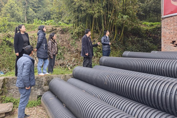 現場調研污水管網。石思妮攝
