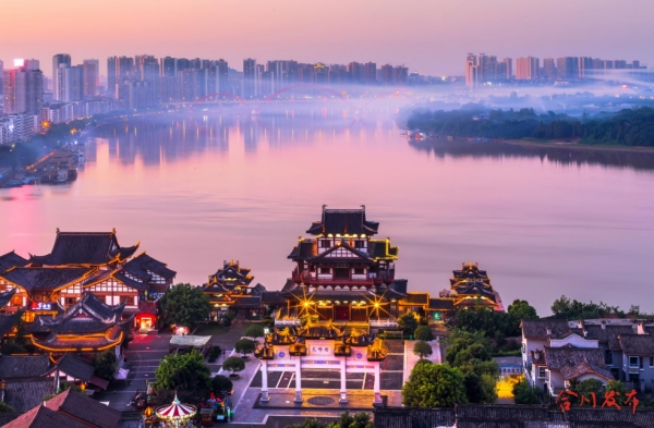 三江匯流的美麗合川。合川區委宣傳部供圖