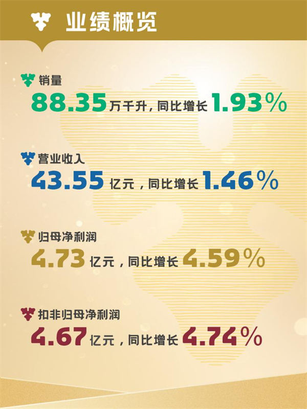 業績概覽。重慶啤酒供圖