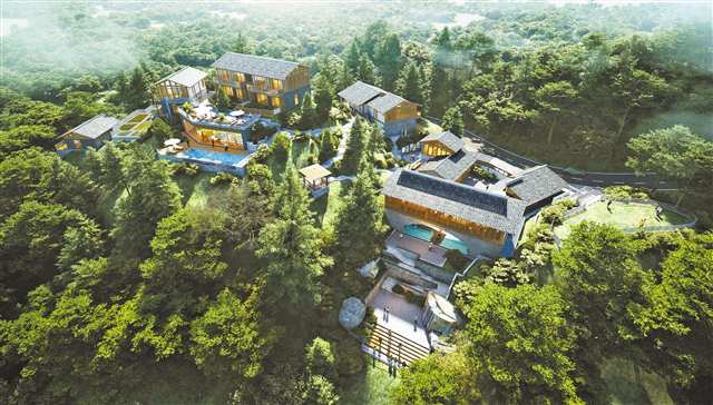 裸心集團在明月山打造的隱鄉峰門驛站民宿集群。通訊員 龔長浩 攝\視覺重慶
