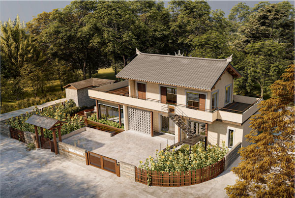 璧山區七塘鎮喜觀村巴渝民居效果圖。重慶市住房城鄉建委供圖