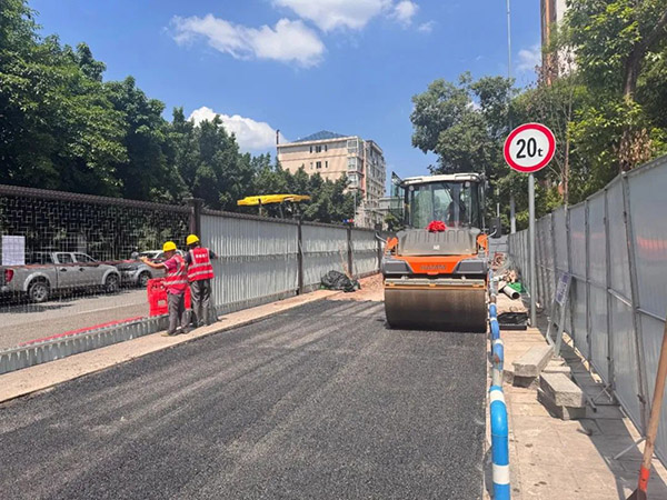 中山路街道排水管網更新改造工程（一期）施工現場。重慶市住房城鄉建委供圖