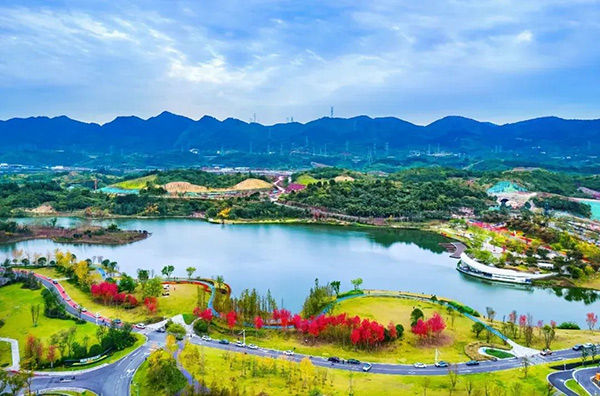 明月湖美景。兩江協同創新區供圖