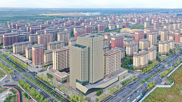 中冶建工承建雄安新區容西片區安置房及市政配套設施項目。中冶建工供圖