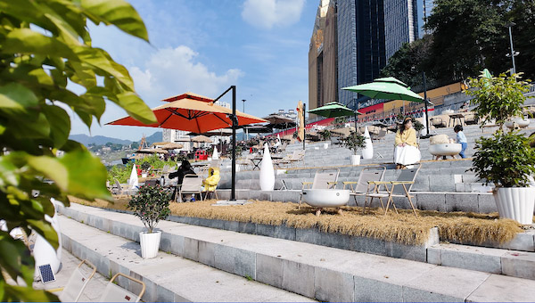 “兩江四岸”治理提升海棠煙雨段項目——海棠溪碼頭。重慶市住房城鄉建委供圖