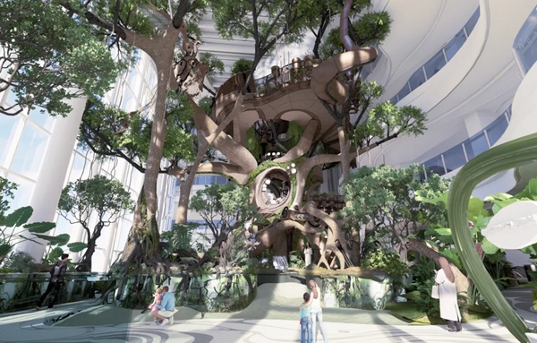 光環花園城世界樹效果圖。圖源：渝北發布