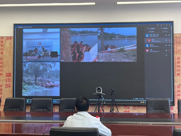 智治平臺開展應急處置實戰演練，線上線下協同合作。巴福鎮供圖