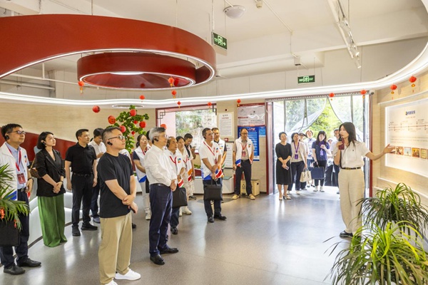 專家領導調研中醫藥特色文化街區。重慶市人力社保局供圖