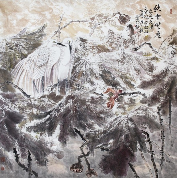 李文生作品《秋雪無塵》。大足區融媒體中心供圖