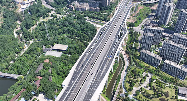 五臺山立交至雙山隧道段改造項目。重慶市住房城鄉建委供圖