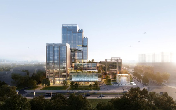 重慶市設計院設計的國家先進計算產業創新（宜昌）中心。重慶市設計院供圖