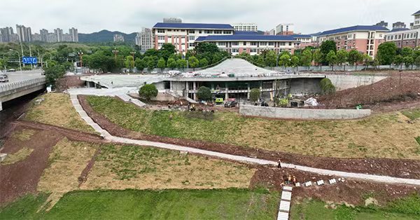 一品河段建設現場。重慶市住房和城鄉建設委員會供圖