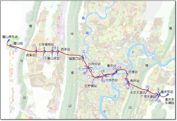 重慶軌道交通27號線。重慶設計集團有限公司市政設計研究院供圖
