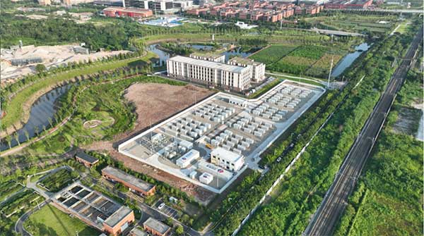 西部（重慶）科學城智慧儲能科技示范項目寶洪 100MW/200MWh 儲能電站項目。中行重慶市分行供圖