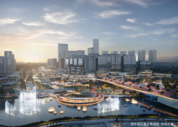 禮嘉御湖境濱水街區概念意境圖。重慶龍湖供圖