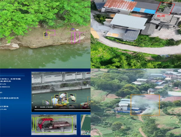 相關AI識別預警功能。釣魚城街道供圖