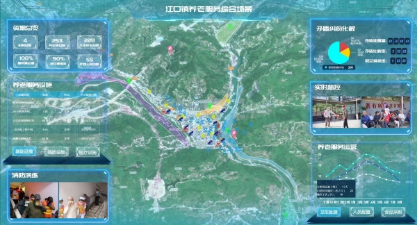 江口鎮養老服務綜合場景。江口鎮供圖