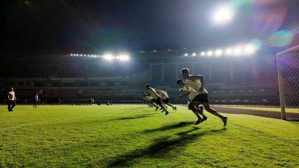 夜訓備戰現場。大足區融媒體中心供圖