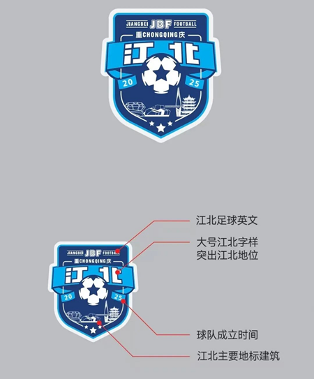 圖片1 隊徽。江北區委宣傳部供圖 第1眼TV-華龍網發