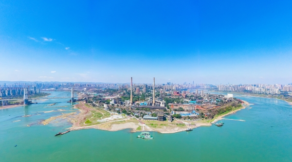 九龍坡藍天白云。九龍坡區生態環境局供圖