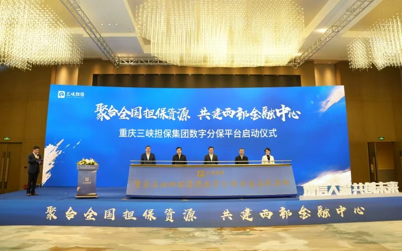 數字分保平臺啟動儀式。重慶三峽擔保集團供圖