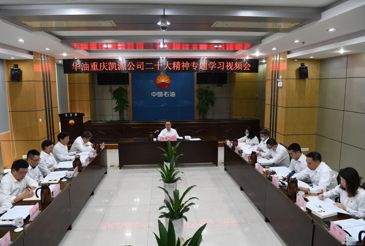 重慶凱源公司黨委開展學習黨的二十大精神專題學習。朱奇志攝