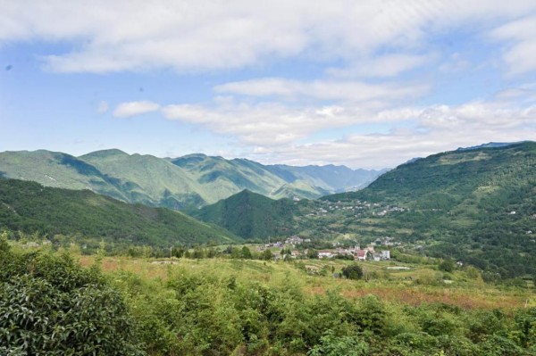 重慶豐都南天湖旁的崇山峻嶺，在當地郵儲銀行支持下，從昔日的荒山坡，成為融合科技農業與生態觀光的鄉村振興示范點。郵儲銀行重慶分行供圖